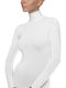 Women's Long Sleeve Turtleneck T-Shirt White