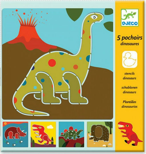 Djeco Painting with Stencil Dinosaurs for Children 4+ Years