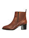 Boxer Leather Women's Ankle Boots Tabac Brown