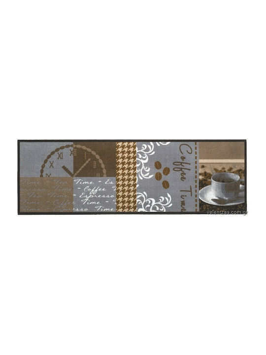 Sdim Coffee Time Kitchen Anti-Slip Mat Runner Brown 50x150cm