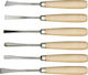 Vorel Set Straight / Hollow / Skewed Chisels with Wooden Handle 6pcs