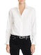 Women's Monochrome Long Sleeve Shirt White