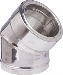 Colț de coș de fum 45o inox Φ100-150