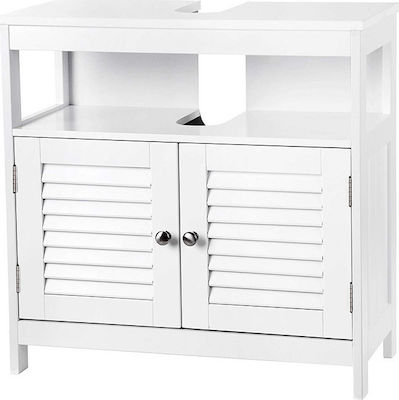 Songmics Έπιπλο Μπάνιου χωρίς Νιπτήρα Bench without sink L60xW30xH60cm White