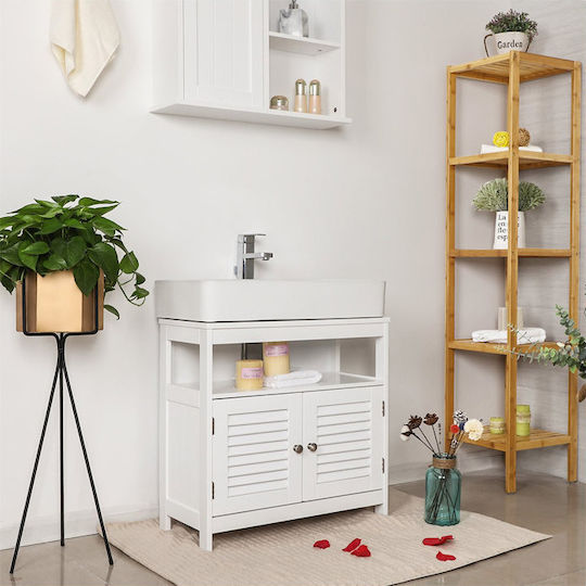 Songmics Badezimmermöbel ohne Waschbecken Waschtisch ohne Waschbecken L60xB30xH60cm Weiß