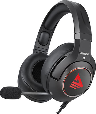 Savio Vertigo Over Ear Gaming Headset with Connection USB Red