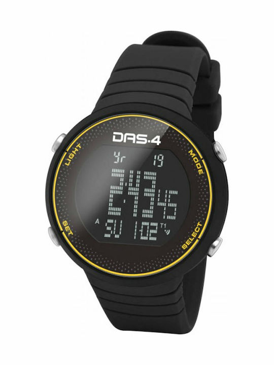 DAS.4 Ψηφιακό Ανδρικό Ρολόι 47mm Μπαταρίας με Μπλε Καουτσούκ Λουράκι