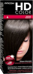 Farcom Vopsea De Păr HD Color 4 Castaniu 60ml