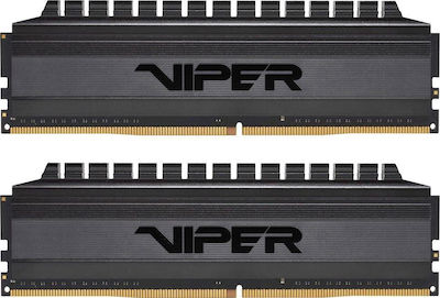 Patriot Viper 4 Blackout 8GB DDR4 RAM mit 2 Modulen (2x4GB) und Geschwindigkeit 3200 für Schreibtisch