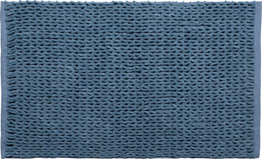 Silk Fashion Covor De Baie Din Bumbac Lanț Albastru 65x130 Cm
