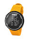 DAS.4 Digital Watch Battery with Yellow Rubber Strap