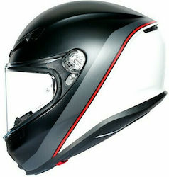 AGV K6 Minimal Full Face Helmet with Pinlock 1220gr Matt Black/White/Red