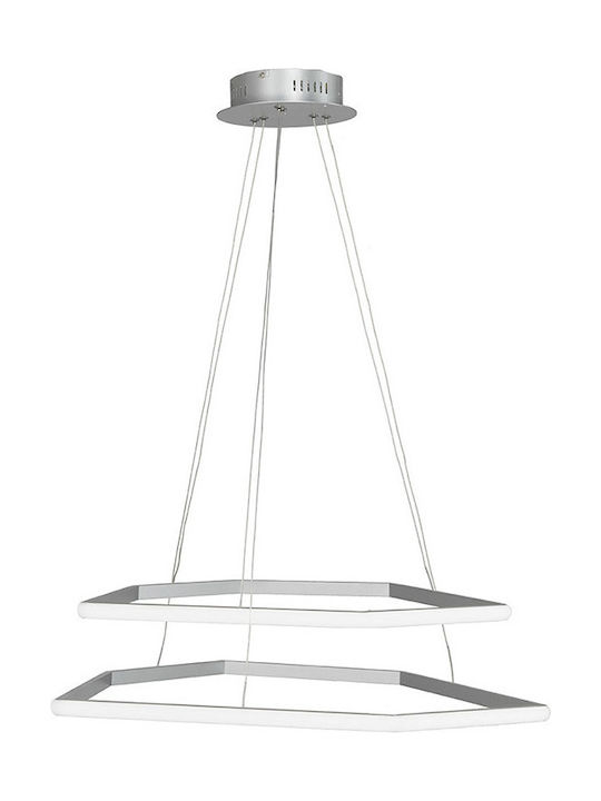 Ondaluce Stardust Pendant Lamp with Built-in LED Silver