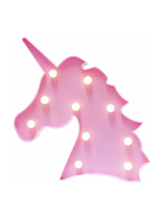 Kids Led Decorative Lamp Μονόκερος Pink 23x2.8x25.5cm