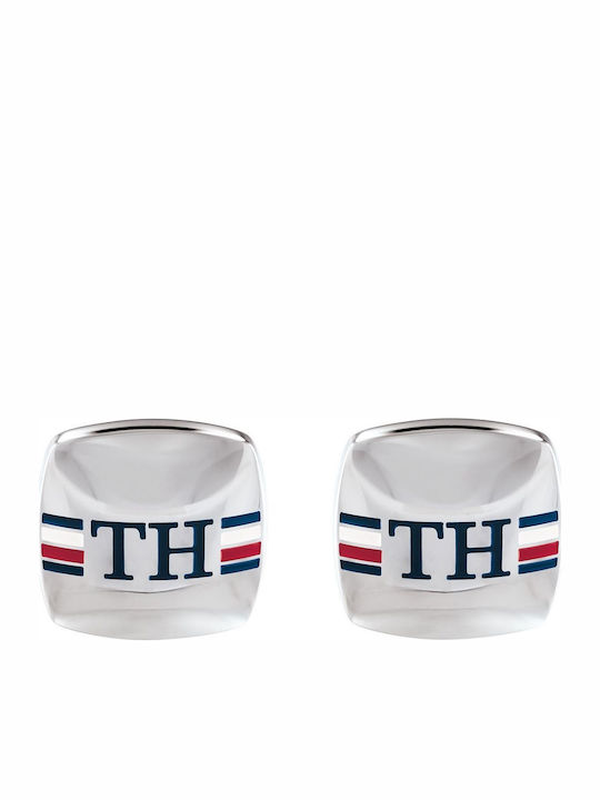 Tommy Hilfiger Μανικετόκουμπα από Ατσάλι σε Ασημί Χρώμα