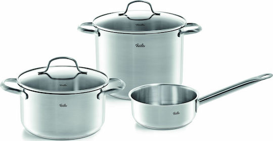 Fissler San Francisco Комплект саксии от Неръждаема стомана Сребрист 3 части