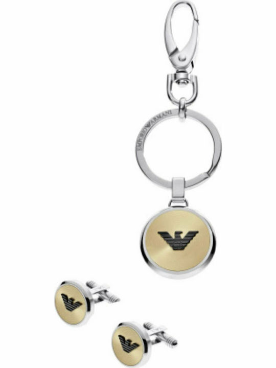 Emporio Armani Cufflink from Steel In Gold Colour