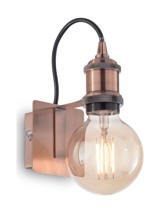 Ideal Lux Frida Ap1 Vintage Lumină de Perete cu Soclu E27 Cupru 9x12x9cm