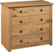 Panama Chest of Drawers of Solid Wood with 4 Drawers 80x40x73cm