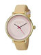 Ted Baker Isla Uhr Batterie mit Beige Lederarmband