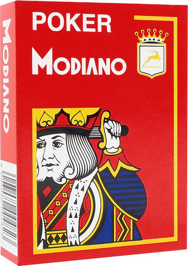 Modiano Poker 4 Jumbo Playing Cards Plastic for Poker Red