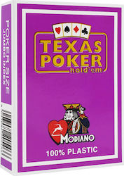 Modiano Texas Poker 2 Jumbo Pachet de cărți Plastică pentru Poker Violet