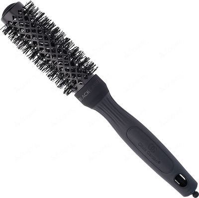 Olivia Garden Black Label Thermal Brush Hair for Straightening Black 24mm