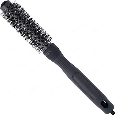 Olivia Garden Black Label Thermal Brush Hair for Straightening Black 18mm