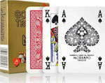 Modiano Poker Golden Trophy Τράπουλα Πλαστική για Poker Κόκκινη
