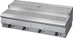 Panaritis 70 Grill LPG Wasser 36kW mit Abmessungen 120x70x34cm