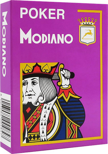 Modiano Poker 4 Jumbo Τράπουλα 1τμχ Πλαστική για Poker Μωβ