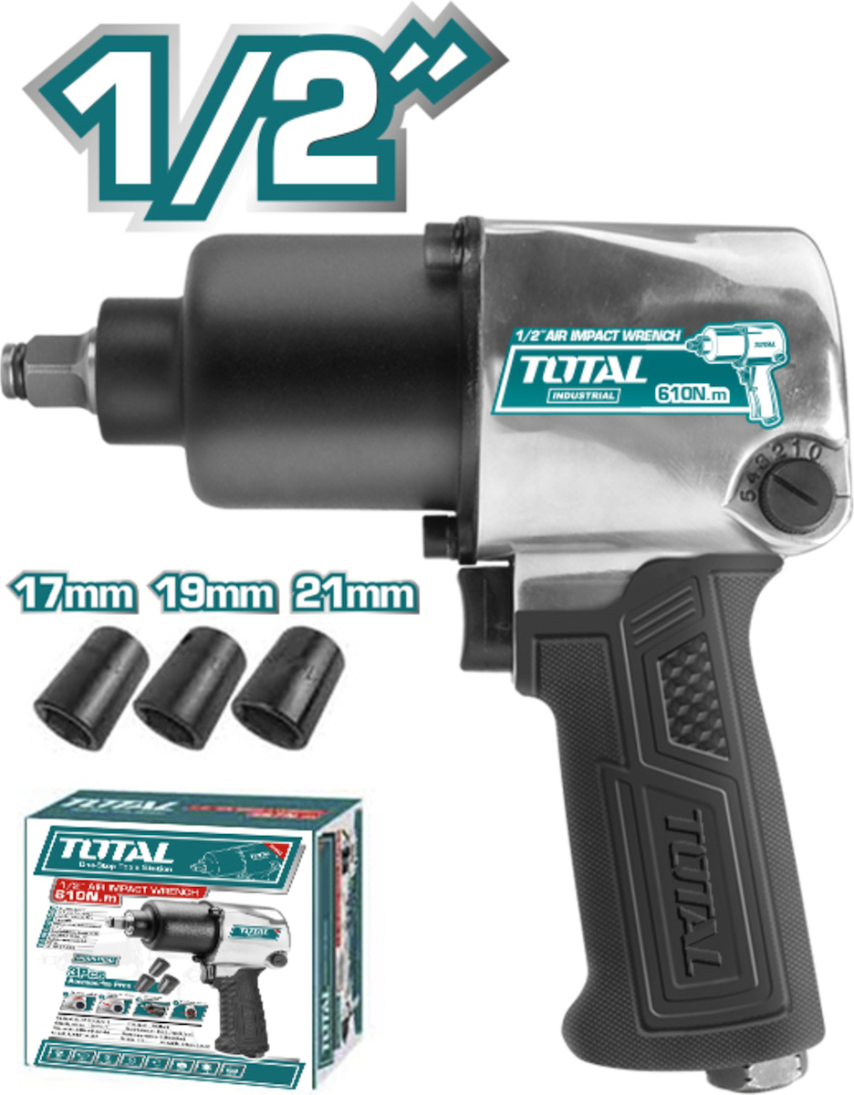 Total TAT40122 Αερόκλειδο 1/2" με Μέγιστη Ροπή 57kgm | Skroutz.gr