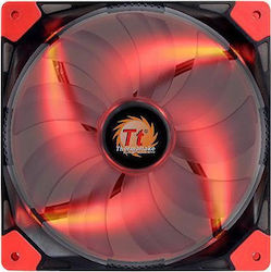 Thermaltake Luna 14 LED Gehäuselüfter 140mm mit Rot Beleuchtung und Verbindung 3-polig / 4-Pin Molex 1Stück