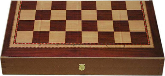 Backgammon Wooden with Checkers 50x50cm