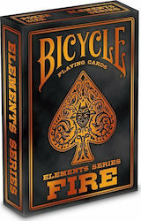 Bicycle Elements Fire Pachet de cărți Plastifiată Roșie