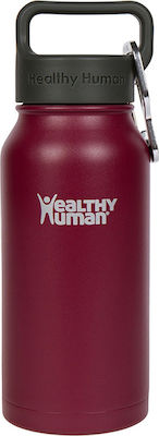 Healthy Human Stein Bottle Flasche Thermosflasche Rostfreier Stahl BPA-frei Rot 475ml mit Schleife HH0075