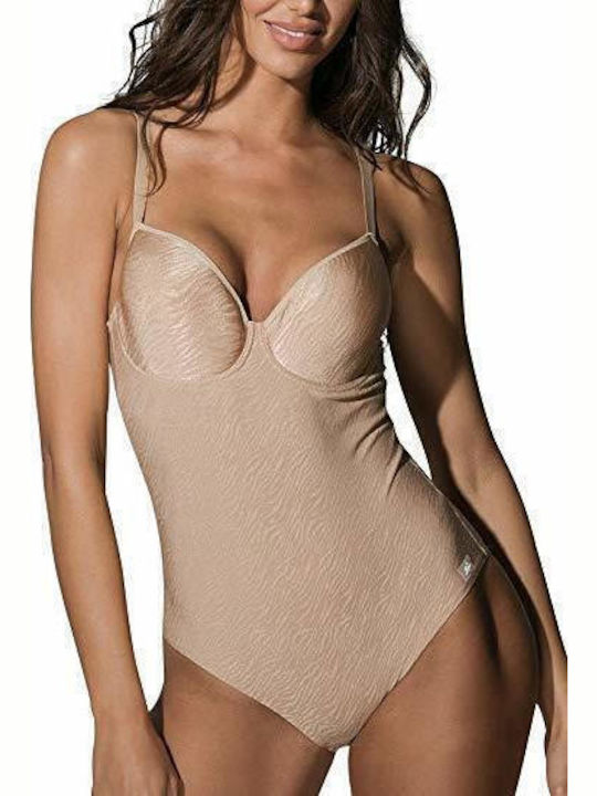 Lingerie Spaghetti Strap Bodysuit Breeze Beige