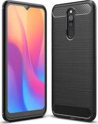 Hurtel Umschlag Rückseite Silikon Schwarz (Redmi 8)