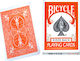 Bicycle Rider Back Plasticized Card Deck Orange