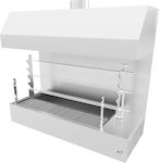 Biokan TLGH3 Spieß-Grill Kohle Mit Blase 2.5kW mit Abmessungen 60x160x150cm