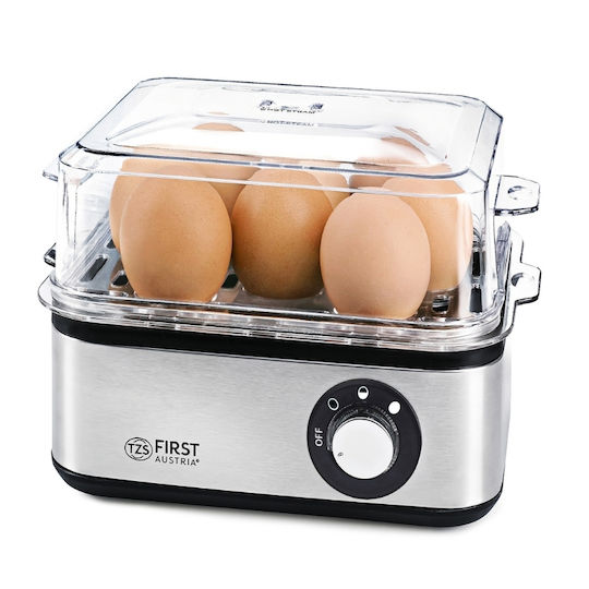 First Austria Egg Cooker 8 Positions 500W Silver