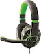 Esperanza Crow (Green) Über Ohr Gaming-Headset mit Verbindung 2x3,5mm Grün
