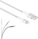 Lamtech Braided USB to Lightning Cable Λευκό 2m (LAM450282)