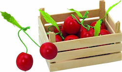 Goki Fruits & Vegetables Toy Wooden Fruit Crate with Cherries made of Wood for 3+ Years Old