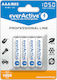 everActive Professional Line Baterii Reîncărcabile AAA Ni-MH 1050mAh 1.2V 4buc