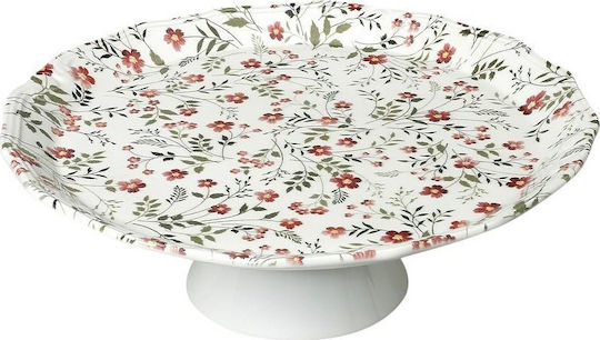 Espiel Blossom Τουρτιέρα Κεραμική με Πόδι Πολύχρωμη 33x33x12εκ.