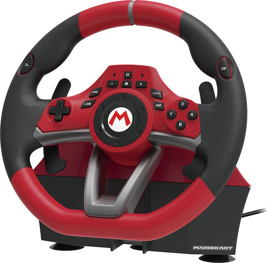Hori Mario Kart Racing Wheel Pro Deluxe Steering Wheel with Shifter and Pedals for Switch with 270° Rotation
