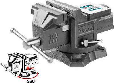 Total Schraubstock Drehbarer Sockel 150mm THT6166