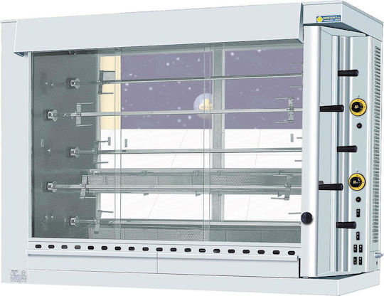 Sergas KG5 Chicken Rottisserie Grill LPG 18kW with Dimensions 64x145x108cm