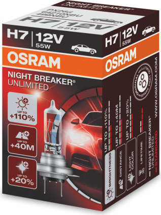 OSRAM H7 3600K 64210NBU 12V55W NIGHT BREAKER UNLIMITED Halogen